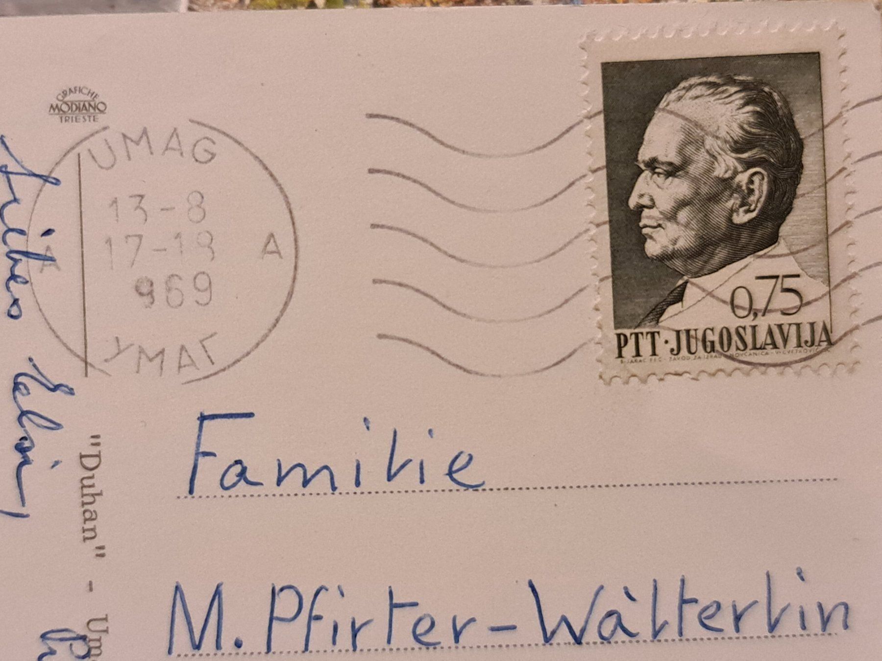Cartoline postali: Ansichtskarte Umag Jugoslavija 1969 – Usato da Dintikon venduto da Vexi 1