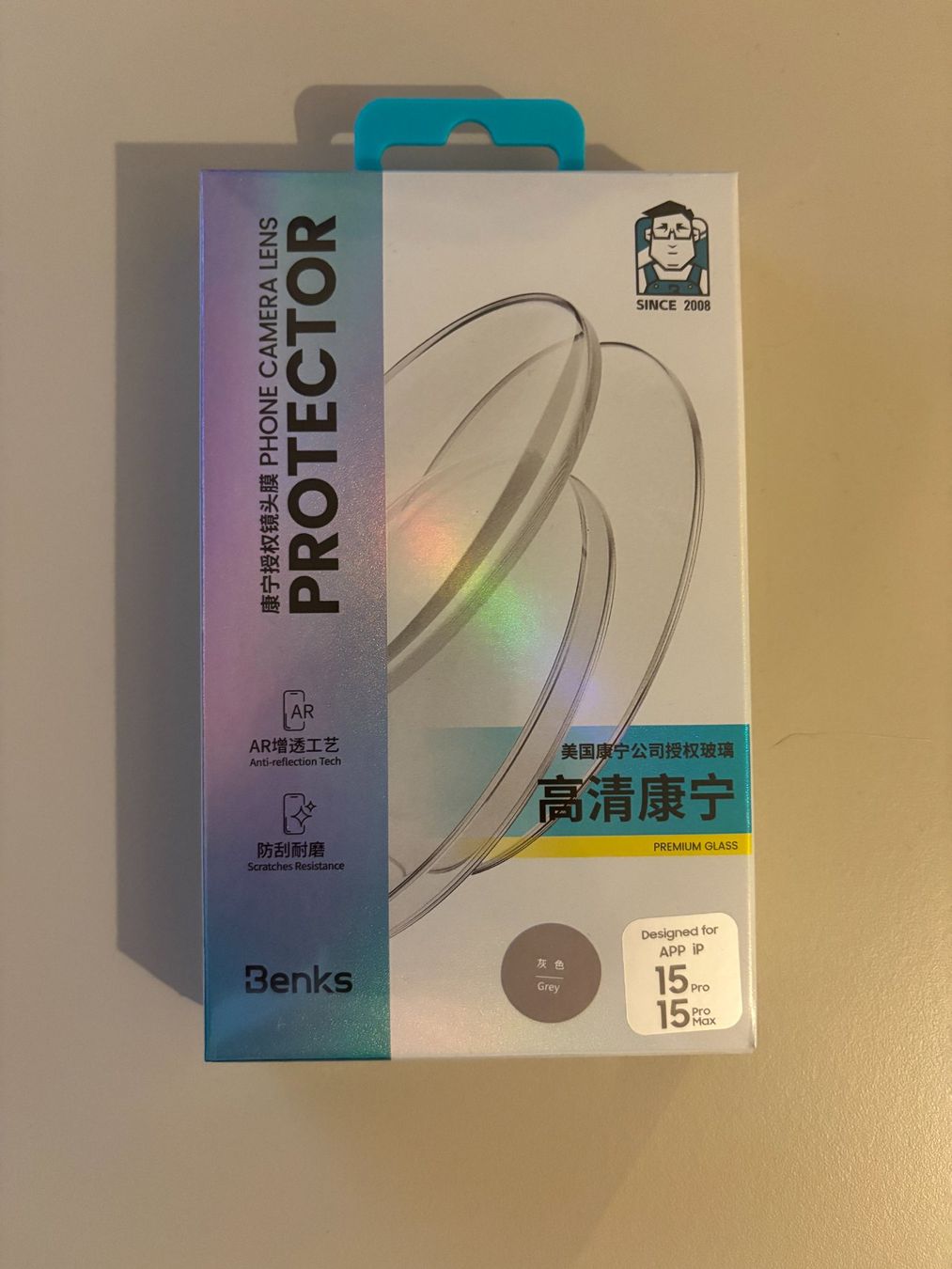 Cover & Protezioni schermo: Protection camera iphone 15 pro / 15 pro max / Gris / Benks – Nuovo e nell'imballaggio originale da Lausanne venduto da mel_j9xg
