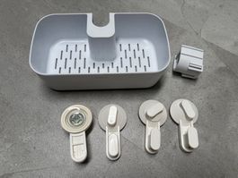 Badezimmerzubehör - Duschmittelhalter & Haken mit Saugnapf