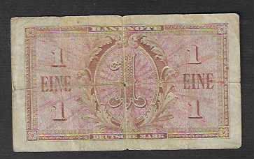Banknoten: D-  1  Mark  1948  Gebraucht – Gebraucht aus Gordola von coinsandnotes 1