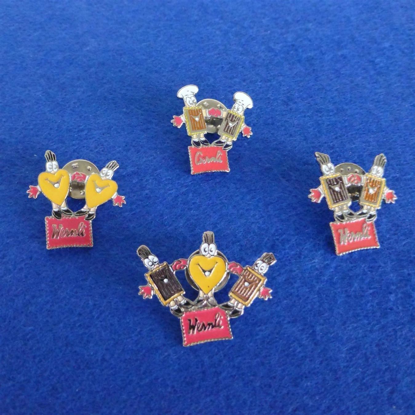 Plaketten & Abzeichen: Pin Sammlung Wernli, 4 Stück – Gebraucht aus Basel von Falconis