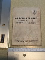 buch, heft, DKW beschreib. motorrad RT 175 VS, 200VS, 250VS