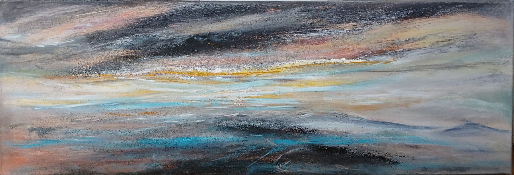 Dipinti: Abstraktes Acrylbild, Landschaft, 120x40cm – Nuovo e nell'imballaggio originale da Beinwil am See venduto da Superchance 2