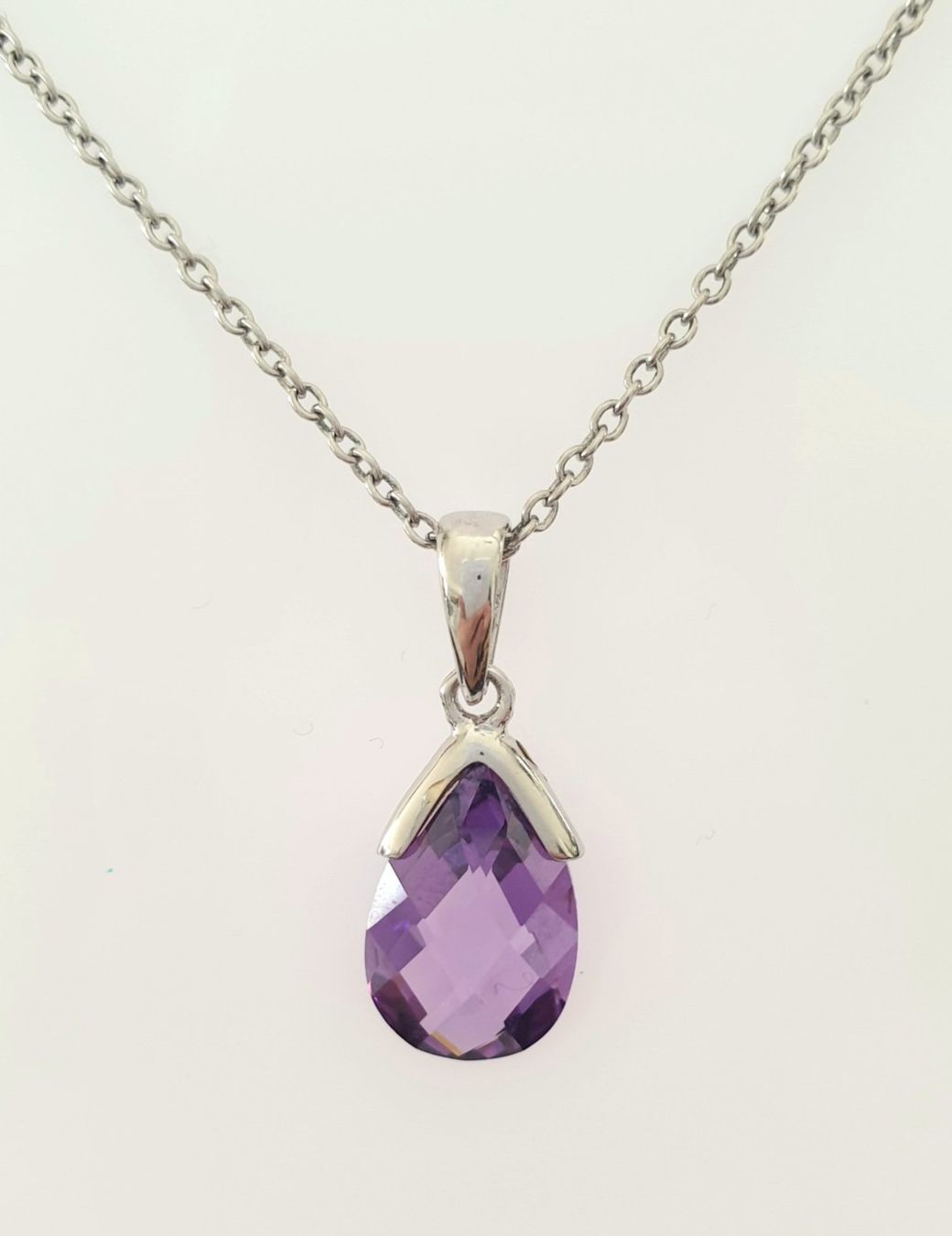 Anhänger: Silber 925 Anhänger - Tropfenform Amethyst – Neu und originalverpackt aus Uetikon am See von Coralreef 1