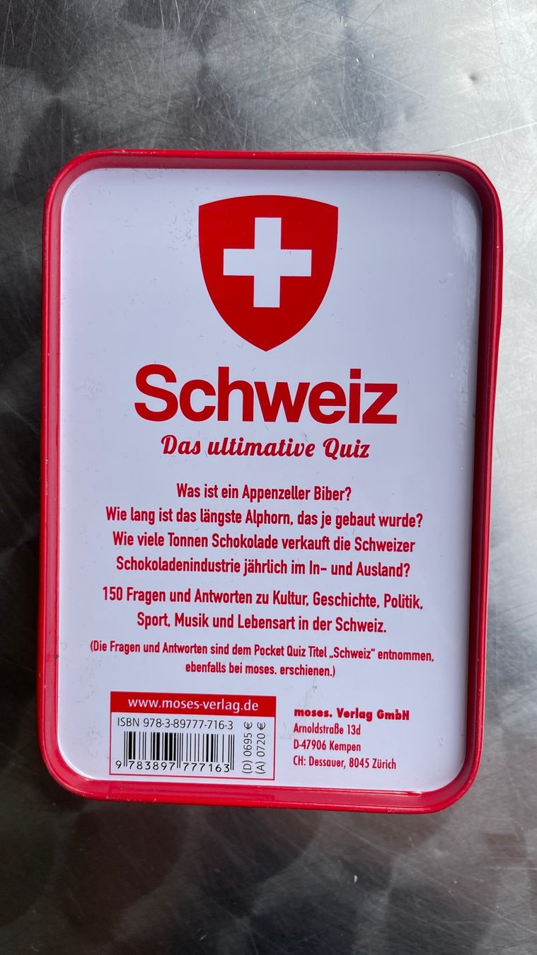 Spiele: Schweiz Das ultimative Quiz in Blechbox – Gebraucht aus Glattfelden von cybermaxx 1