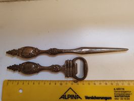 Brieföffner und Flaschenöffner Set Metall gebraucht