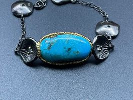 Armband aus Sterlingsilber mit wunderschönem Arizonatürkis