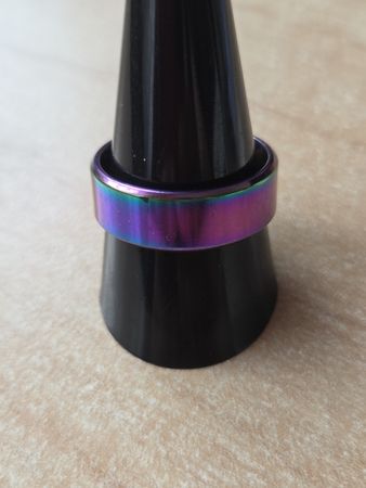 Regenbogen Metall Ring Gr.24/64
