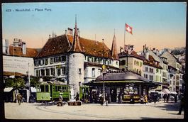 NEUCHÂTEL Place Pury - Strassenbahn, Tram