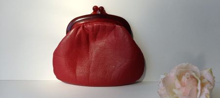 Vintage Levins USA Leder-Kosmetiktasche / Portemonnaie (50er