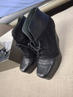 Stiefeletten Petra Dieter Grösse 38 schwarz Keilabsatz Leder