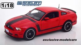 FORD Mustang Boss 302 2013 rot 1:18 von Shelby Collectibles