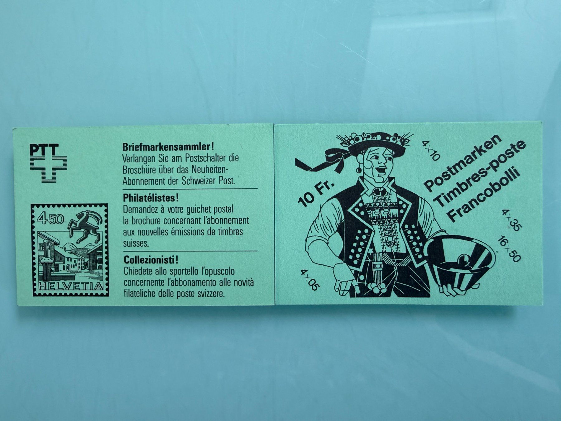 Tutti i francobolli: Markenbüchlein Dauermarken Volksbräuche Wert 10.- – Nuovo e nell'imballaggio originale da Aeugst am Albis venduto da gzhtox