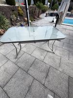 Glas Gartentisch