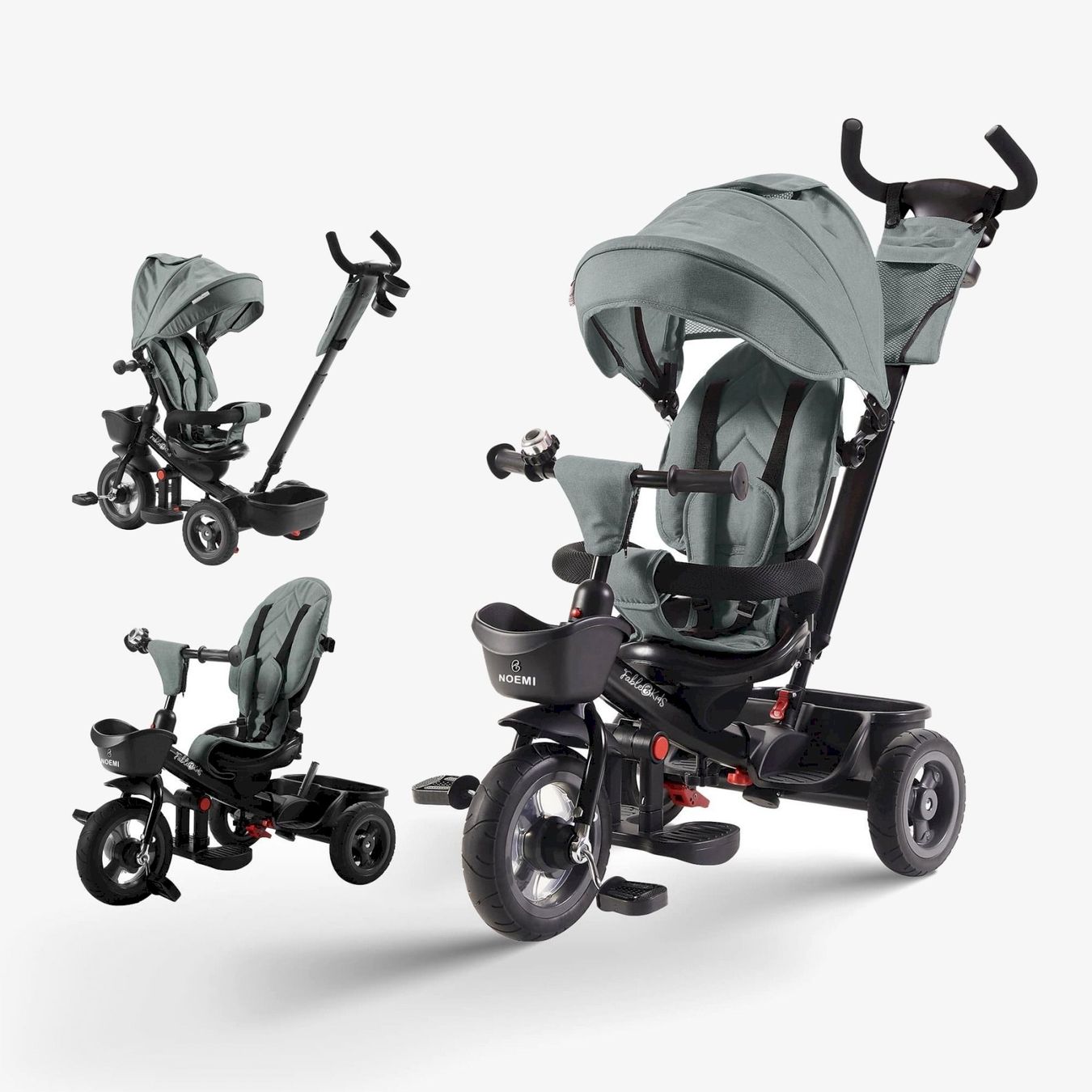 Biciclette senza pedali: FableKids Noemi Kinderdreirad 5in1 Grau – Nuovo e nell'imballaggio originale da Bottighofen venduto da zaap