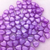 Perles mini COEUR 5mm VIOLET 40 pcs