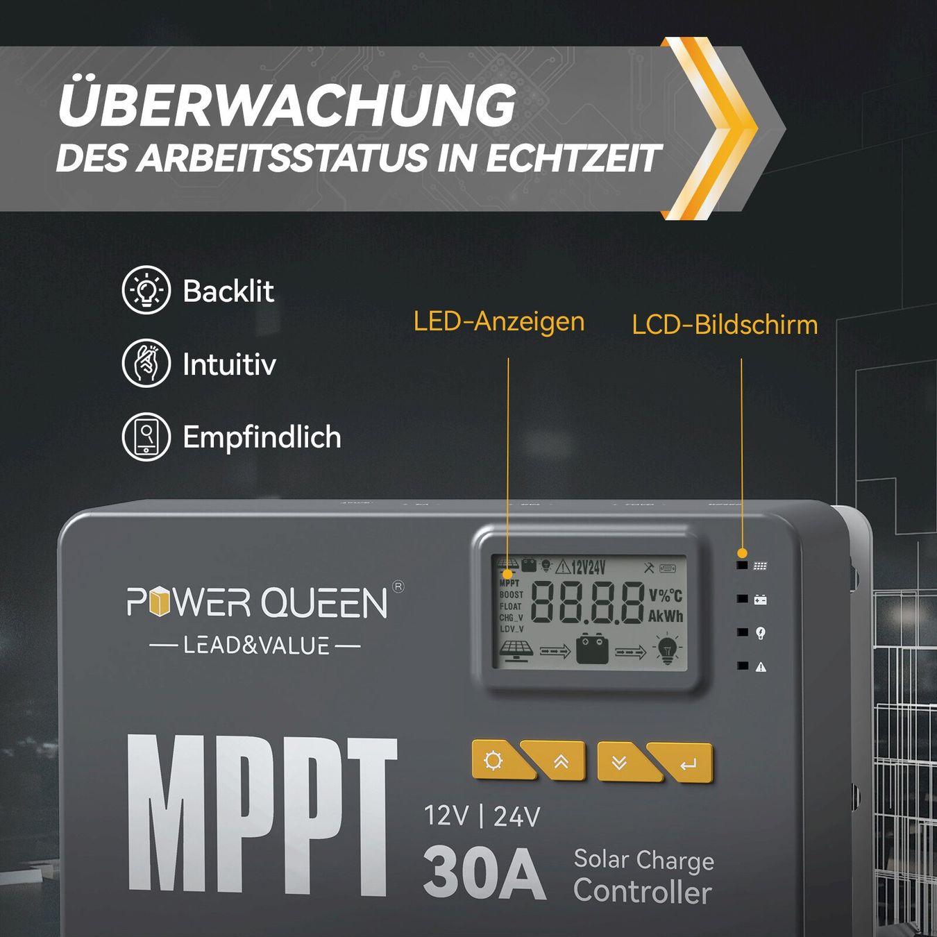 Dispositivi a energia solare: Power Queen MPPT 12/24V 30A – Nuovo e nell'imballaggio originale da Bottighofen venduto da zaap 5