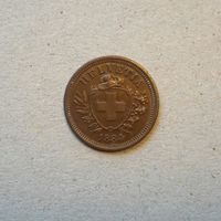 1 Rappen 1884 , Bronze .