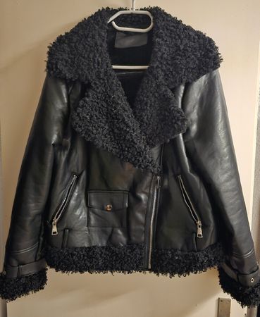tolle warme kunstleder Jacke gr. l nw.