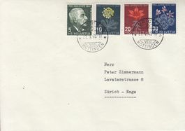 PJ121-124 mit Stempel ZH-Enge, Letzttag 31.5.48
