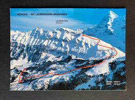AK Wengen Lauberhorn Abfahrt Slalomstrecke