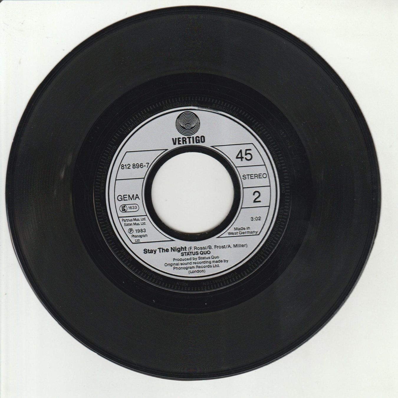Schallplatten: Status Quo - Ol' rag Blues 7" Vinyl 1983 – Gebraucht aus Tübach von JamesStone 3