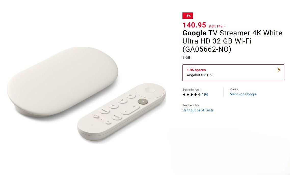 Google Lecteur multimedia & Streamer: Google TV Streamer 4K – Neuf (Voir description) à Benken SG par olga81 7