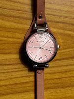 Fossil Uhr Watch Georgia Lederarmband Quarzuhr Neue Batterie