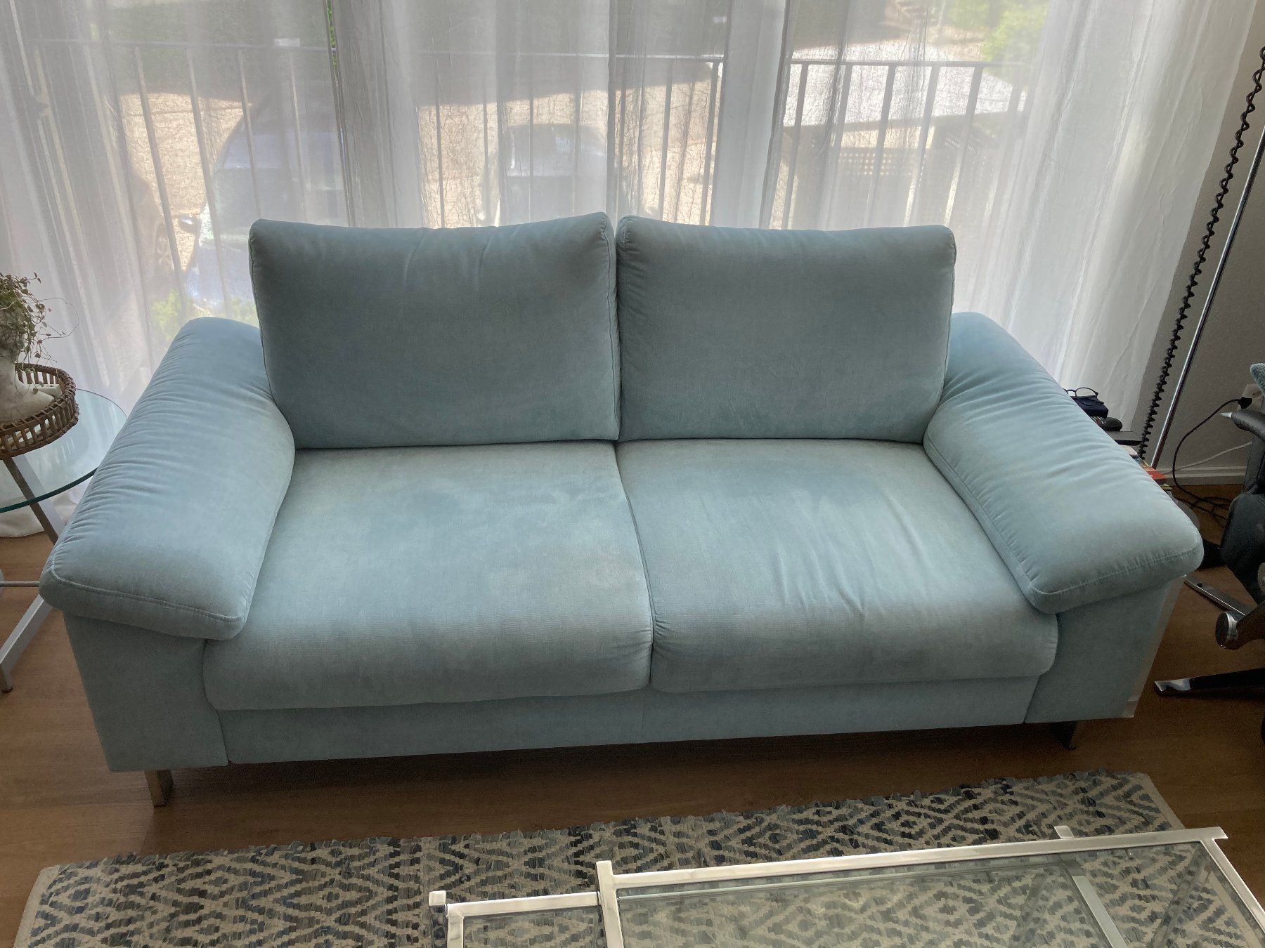 Sofas: Sofa 180 cm, eisblau – Gebraucht aus Dielsdorf von Textron
