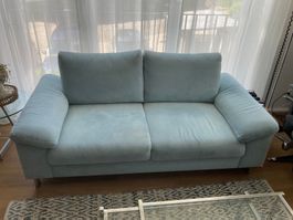 Sofa 180 cm, eisblau