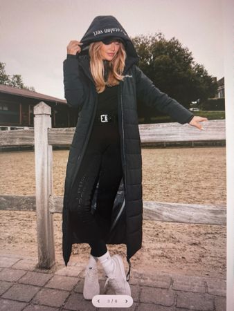 Steppmantel étalon vert schwarz Grösse S neu