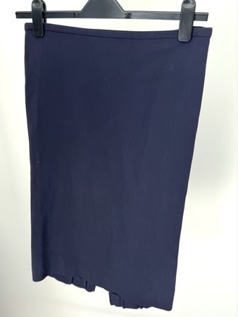 Sportmax Max Mara navy blue midi skirt