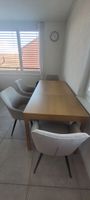 Extendable Dining Table with 4 Set Chairs