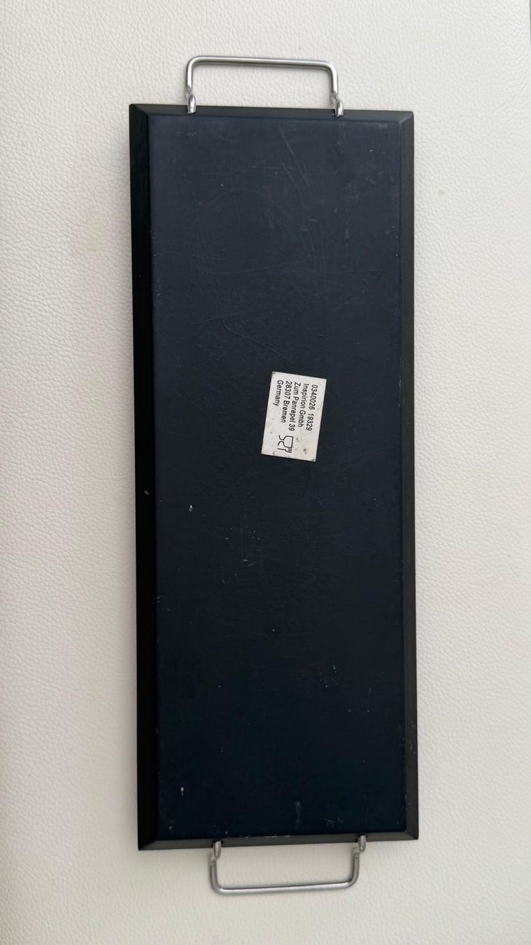 Piatti di portata: Schwarzes Serviertablett mit 3 weissen Schälchen – Usato da Steinmaur venduto da Kiki_m240 1