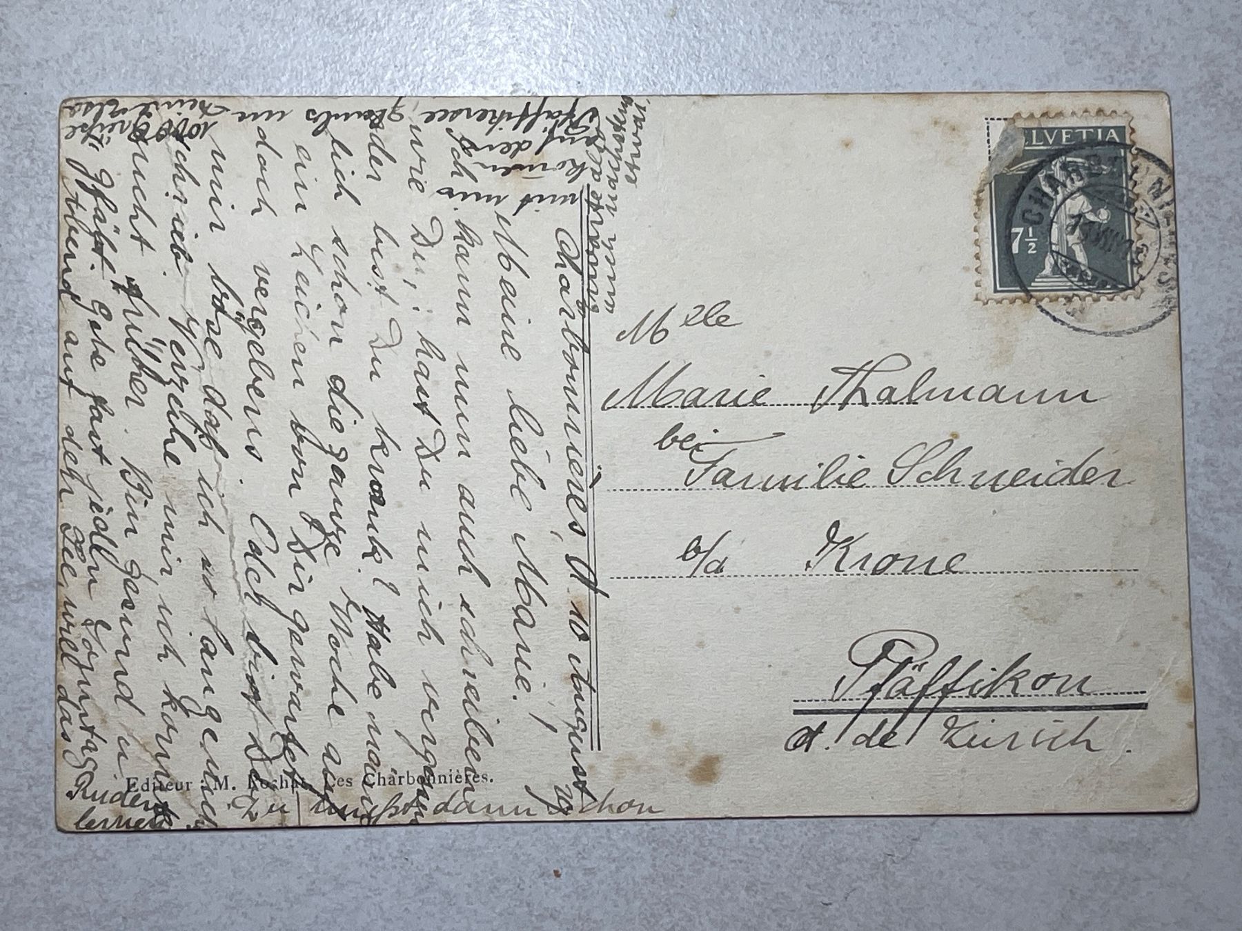 Cartoline postali: Les Charbonnières, Vallée de Joux – Usato da Strengelbach venduto da Aschatan5 1