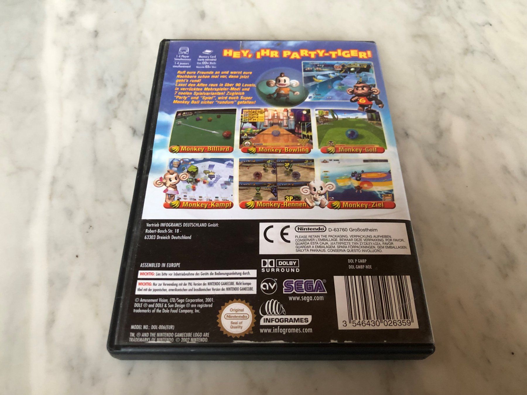 Nintendo Jeux: SUPER MONKEY BALL SPIEL FÜR NINTENDO GAMECUBE – D'occasion à hägendorf par twilightprincess 2