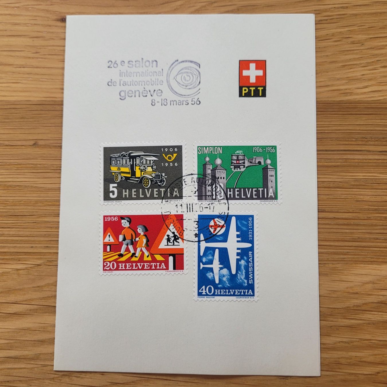 Alle Briefmarken: Dokument PTT  Genève 1956 – Gebraucht aus Biel/Bienne von Destockweb