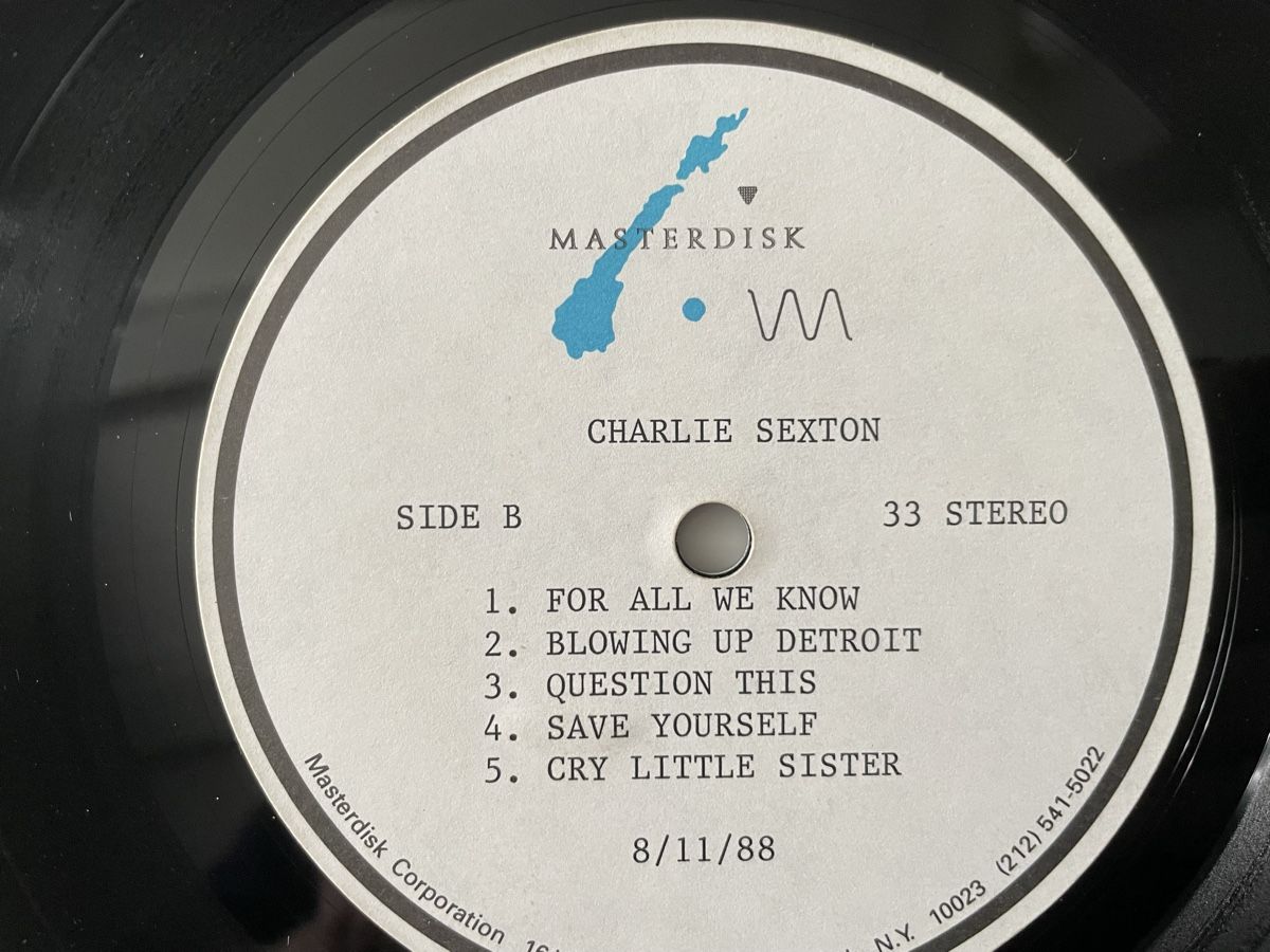 Schallplatten: Charlie Sexton - Master Disk - 2 LP Acetate MCA  – Gebraucht aus Olten von Bluespapst 6