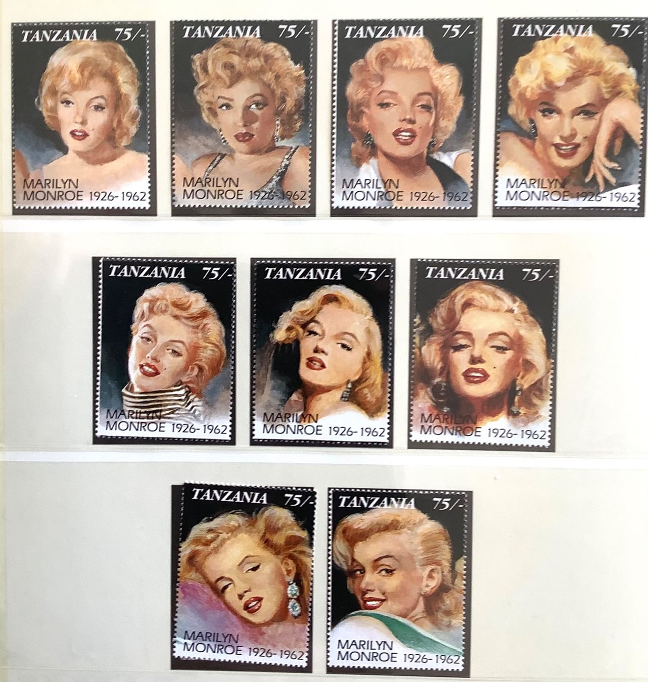 Tutti i francobolli: 1995 - Tanzania   ** Marilyn Monroe – Nuovo (secondo la descrizione) da Liestal venduto da Skunk02