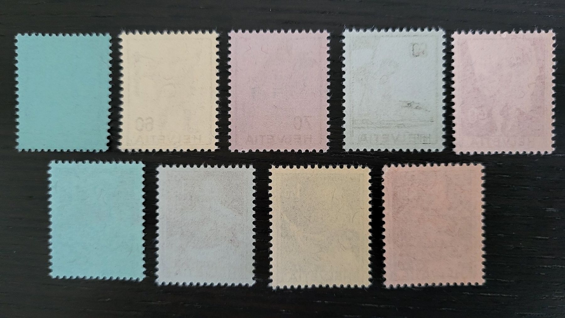 Tutti i francobolli: CH Briefmarken "Hist. Bilder 1941" SBK 243-251, postfrisch – Usato da Schindellegi venduto da Peter8834 1