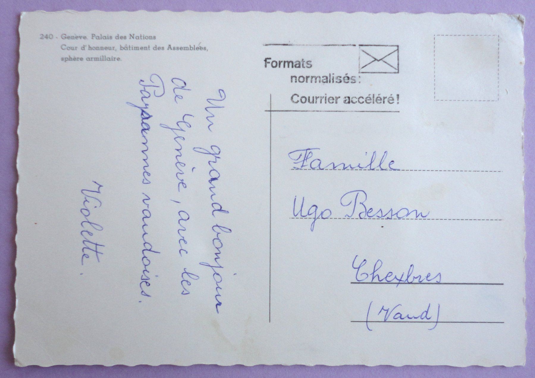 Cartoline postali: Genève - Palais des Nations – Difettoso da Fétigny venduto da Billy2miny 1