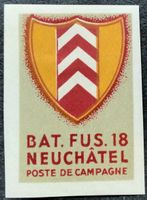 Soldatenmarke 2.WK, Füsilier Bat 18, Post, ges, Wi Inf 183-2