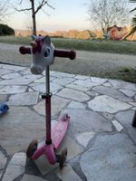 Trottinette Micro Mini rose avec tête de licorne - Top!