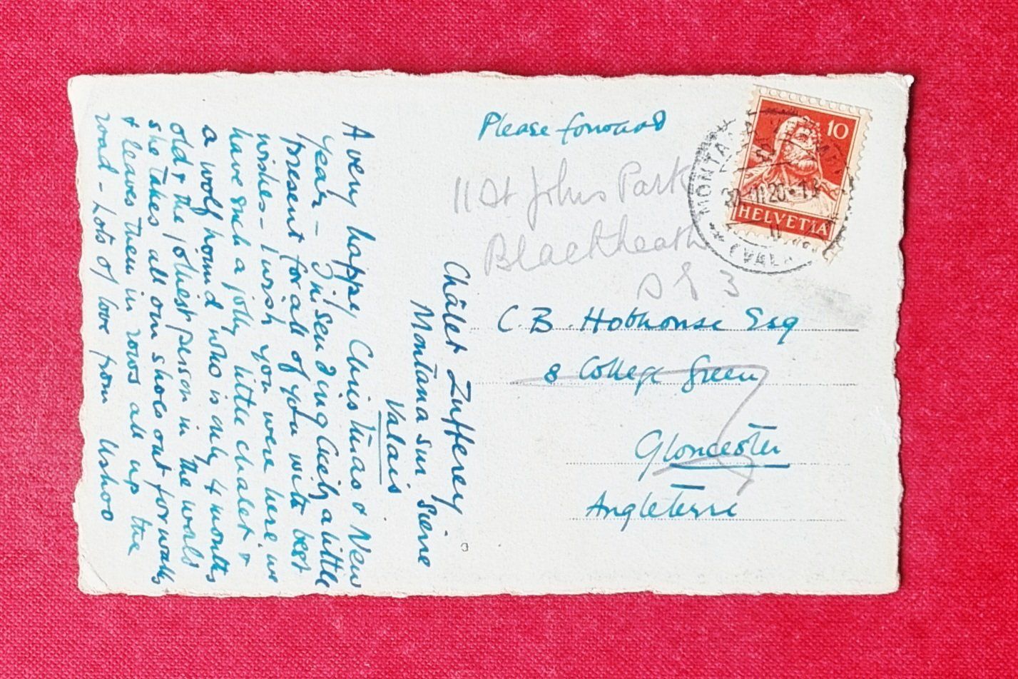 Cartoline postali: Montana (VS) - der Sprung - Winter 1920 – Usato da Rothrist venduto da RROENK 1