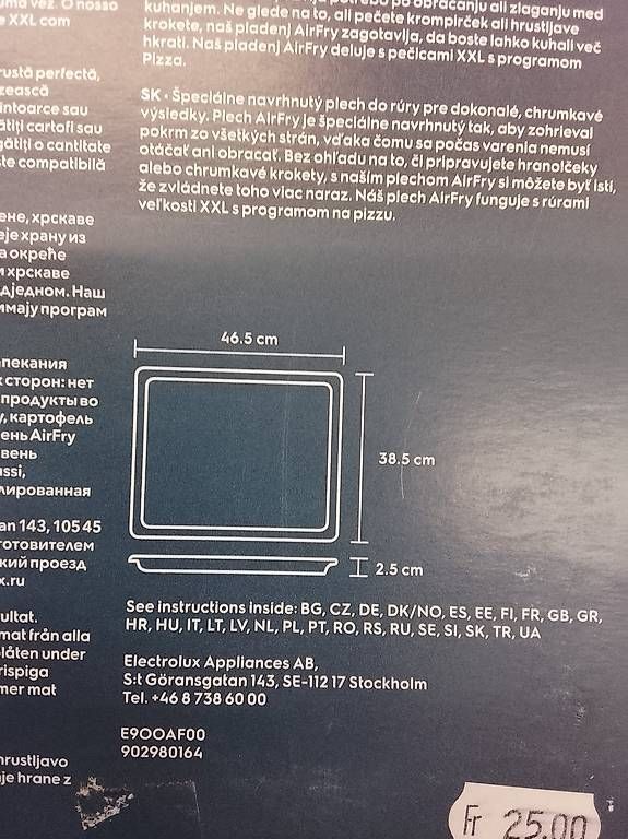 Electrolux Elettrodomestici da cucina: Electrolux AirFry Tray Mod E9OOAF00 OVP – Usato da Neuhausen am Rheinfall venduto da galleria13 1