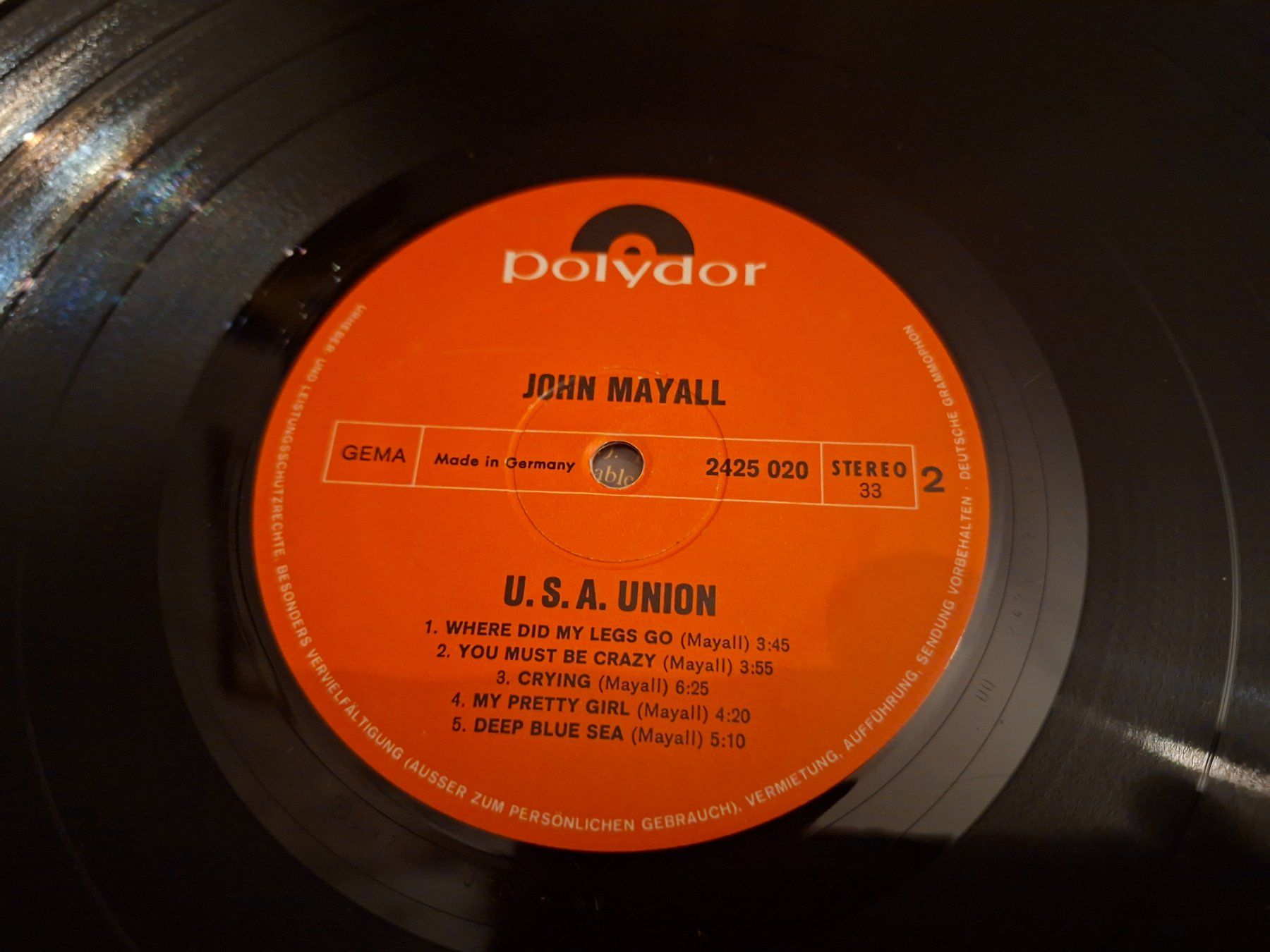 Dischi in vinile: Blues/Rock LP - John Mayall - USA Union - Gatefold – Usato da Bernex venduto da Wannabehasbeen01 5