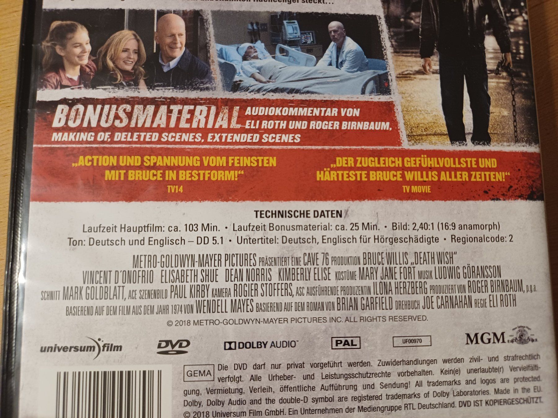 Tutti i DVDs: Death Wish (2017; Bruce Willis) – Usato da Jona venduto da Rreto71 3