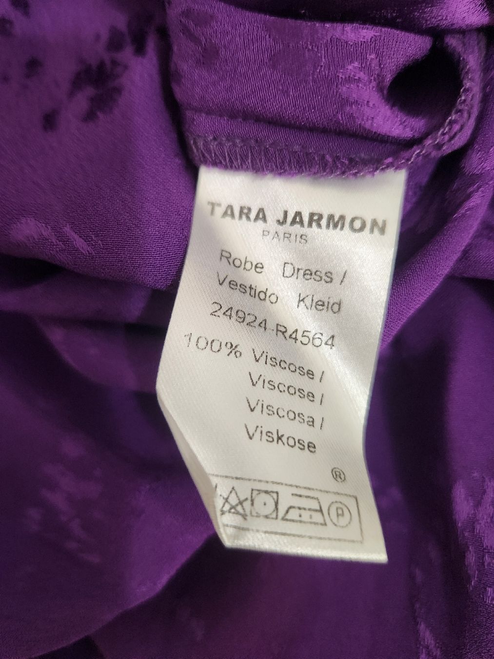 Tara Jarmon Vestiti: Robe Tara Jarmon violette fleurie viscose taille S – Usato da Niedergösgen venduto da Eva2410 7