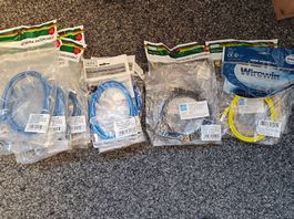 18x 1 Meter RJ45 LAN Kabel (neu)