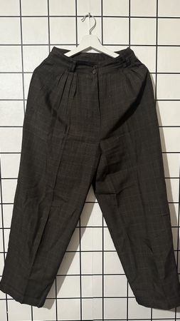 Chic Vintage High Waisted Checkered - Waist ~34cm